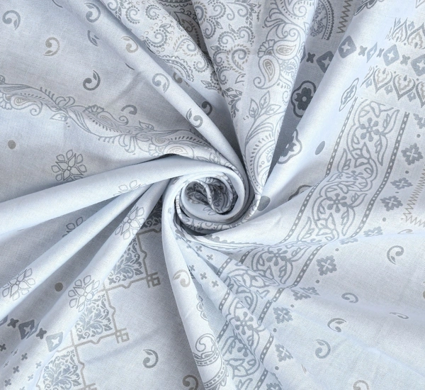 MORADO Premium Pure Cotton 210 TC King Size Double Bedsheet with 2 Pillow Covers (108 x 108 Inches, Grey) - 108x108 Inches, Grey