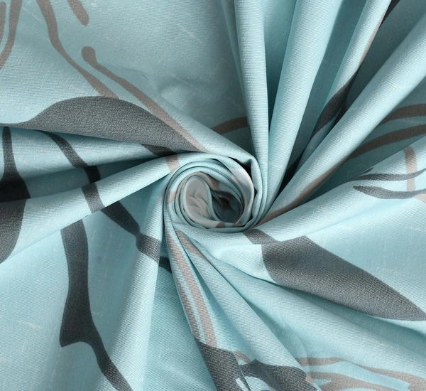 MORADO Premium Glace Cotton King Size Elastic Fitted Bedsheet with 2 Pillow Covers (72x78x8 Inches, Sky Blue) - 72x78x10 Inches, Sky Blue