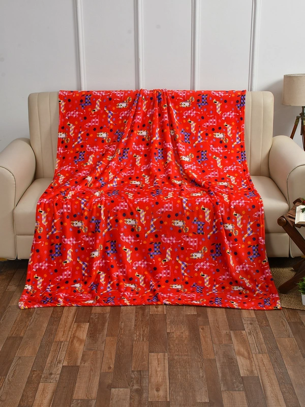 MORADO 190 GSM Flannel Super Soft Warm Single Blanket for Winters - 60x90 Inches, Red - 60x90 Inches, Red