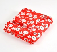 MORADO 190 GSM Flannel Super Soft Warm Double Blanket for Winters - 90x90 Inches, Green - 90x90 Inches, Red & White