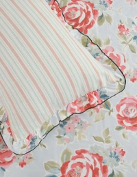 MORADO Glace Cotton King Size Bedsheet with 2 Pillow Covers with Frill (108x108, Inches) - 108x108 Inches, Light Blue