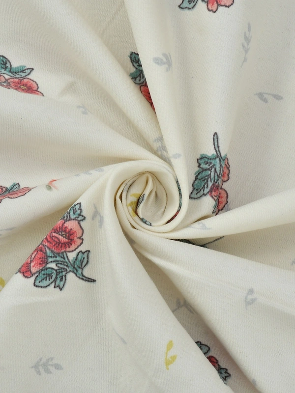 MORADO Glace Cotton King Size Bedsheet with 2 Pillow Covers with Frill (108x108, Inches) - 108x108 Inches, Off White