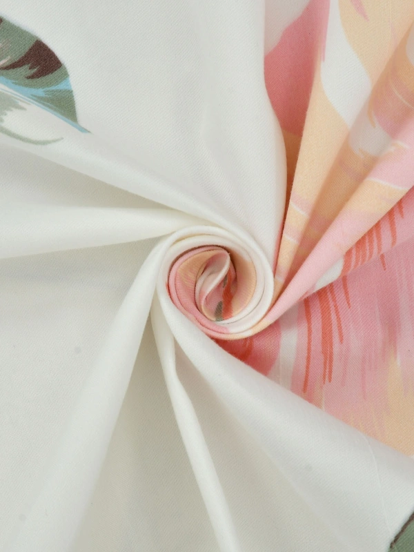 MORADO Glace Cotton King Size Bedsheet with 2 Pillow Covers with Frill (108x108, Inches) - 108x108 Inches, Pink