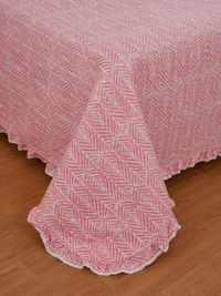 MORADO Glace Cotton Luxury Ultrasonic Printed Lightweight All Season Bedspreads/Quilted Bed Cover With 2 King Size Pillow Covers - (90x100 inches - Pink) - 90x100 Inches, Pink