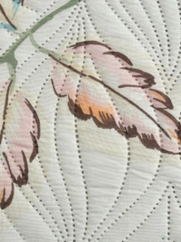 MORADO Glace Cotton Luxury Ultrasonic Printed Lightweight All Season Bedspreads/Quilted Bed Cover With 2 King Size Pillow Covers - (90x100 inches - Pink Lupin With Lace) - 90x100 Inches, Pink