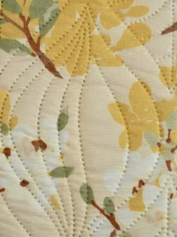 MORADO Glace Cotton Luxury Ultrasonic Printed Lightweight All Season Bedspreads/Quilted Bed Cover With 2 King Size Pillow Covers - (90x100 inches - Mustard Jasmine) - 90x100 Inches, Yellow