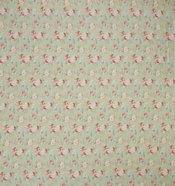 MORADO Glace Cotton 5 Pcs Frill Bedding Set | Double Bed Size Bedsheet with 2 Pillow Covers and 2 Filled Cushions (108x108 Inches - light pastel green. - 108x108 Inches, light pastel green