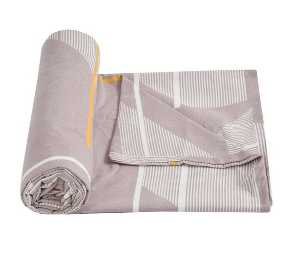 MORADO Glace Cotton Single Bed Size Quilt Cover / Duvet Cover / Rajai Cover / Blanket Cover With Zipper (60x90 Inches) - 60x90 Inches, Brown