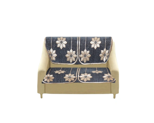 MORADO 7 Seater Sofa Cover Sofa Panel Premium Quality, Chenille for Ultimate Protection and Style Durable, 3+2+2 Settee Slipcover in Dark Grey, - Dark Grey