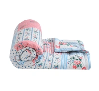 MORADO Glace Cotton Printed Reversible 150 GSM AC Comforter/Quilt/Blanket for Double Bed (90x100 Inches) Pink - 90x100 Inches, Pink