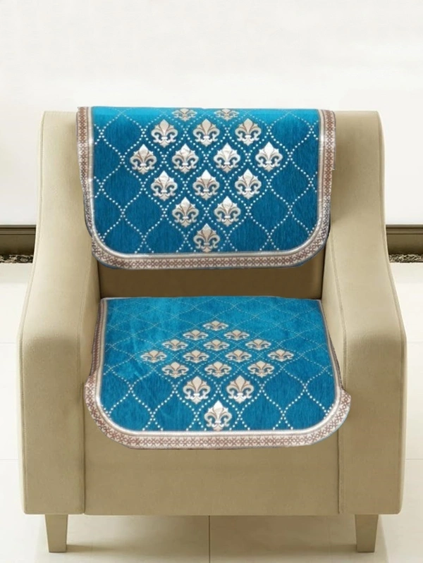 MORADO 5 Seater Sofa Cover Sofa Panel Premium Quality, Chenille for Ultimate Protection and Style Durable, 3+1+1 Settee Slipcover in Aqua, - Aqua