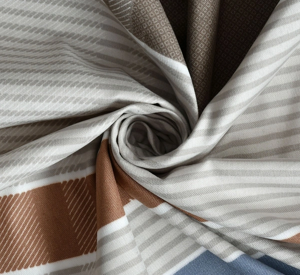 MORADO Premium Glace Cotton King Size Double Bedsheet With 2 King Size Pillow Covers (108x108 Inches) - 108x108 Inches, Multi