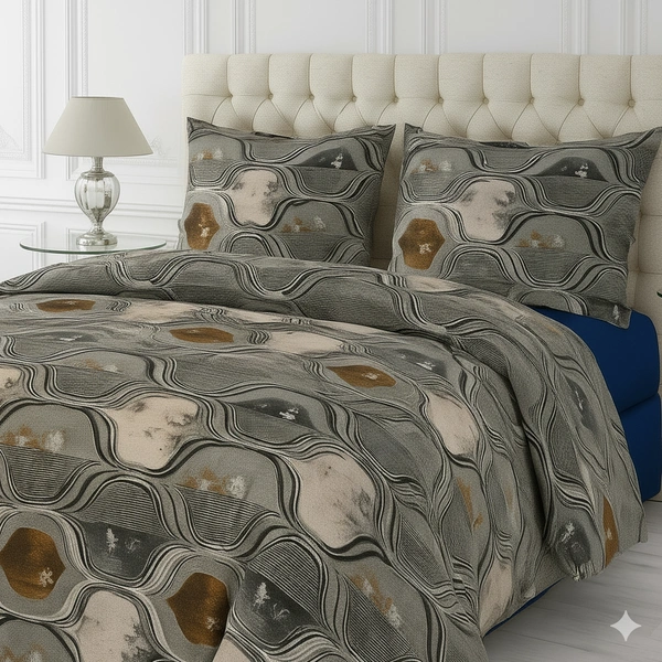 Morado MORADO 190 GSM Flannel Super Soft Warm Single Blanket for Winters - 60x90 Inches, Grey BrownCircle - Grey Brown Circle