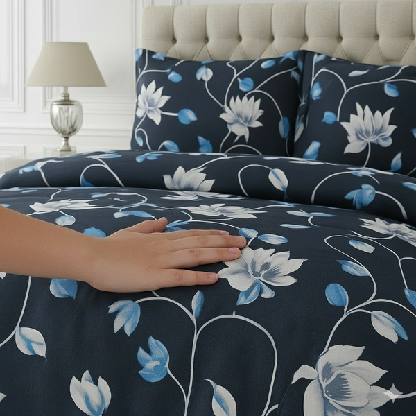 Morado MORADO 190 GSM Flannel Super Soft Warm Single Blanket for Winters - 60x90 Inches, Blue_Star - Blue Star