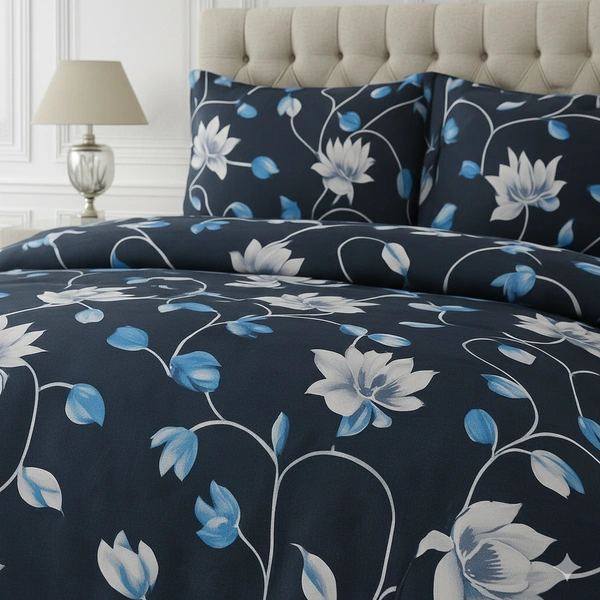 Morado MORADO 190 GSM Flannel Super Soft Warm Double Blanket for Winters - 90x90 Inches, Blue Star - Blue star