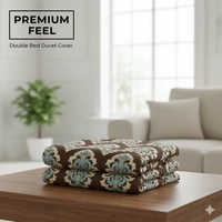 Morado MORADO 190 GSM Flannel Super Soft Warm Double Blanket for Winters - 90x90 Inches, Brown Leaves - Brown Leaves