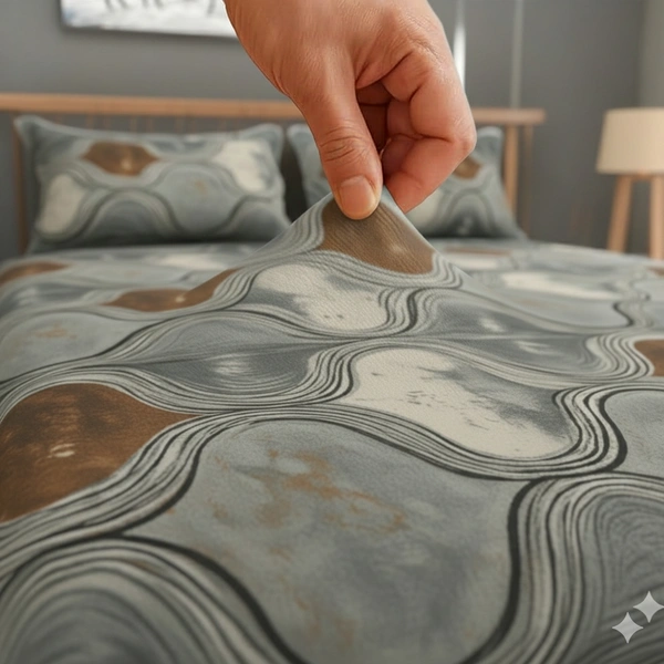 Morado MORADO 190 GSM Flannel Super Soft Warm Double Blanket for Winters - 90x90 Inches, Grey Brown - 90X90 Inches, Mountain Mist