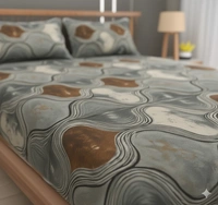 Morado MORADO 190 GSM Flannel Super Soft Warm Double Blanket for Winters - 90x90 Inches, Grey Brown - 90X90 Inches, Mountain Mist