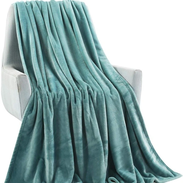 Morado MORADO 190 GSM Flannel Super Soft Warm Double Blanket for Winters - 90x90 Inches, Aqua - 90x90 Inches, Cyan Aqua