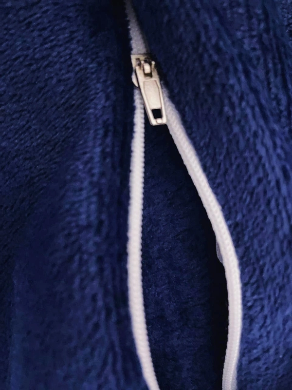 MORADO 190 GSM Flannel Super Soft Warm Double Bed Quilt Cover/Duvet Cover/Rajai Cover/Blanket Cover for Winters with Zipper -90x100 Inches, Navy Blue - 90x100 Inches, Navy Blue