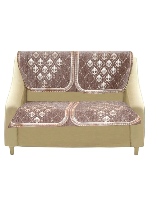 MORADO 7 Seater Sofa Cover Sofa Panel Premium Quality, Chenille for Ultimate Protection and Style Durable, 3+2+2 Settee Slipcover in Brown, - Brown