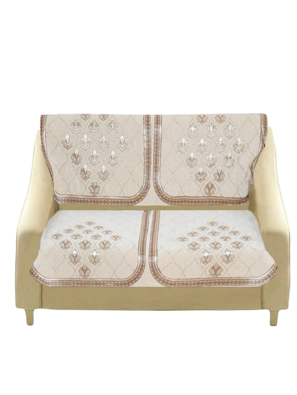 MORADO 7 Seater Sofa Cover Sofa Panel Premium Quality, Chenille for Ultimate Protection and Style Durable, 3+2+2 Settee Slipcover in Off White, - Off White