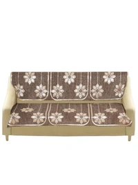 MORADO 7 Seater Sofa Cover Sofa Panel Premium Quality, Chenille for Ultimate Protection and Style Durable, 3+2+2 Settee Slipcover in Brown, - Brown