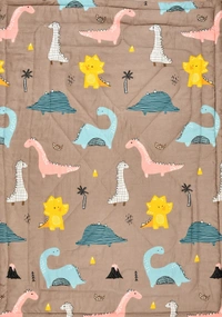 MORADO Glace Cotton Printed Reversible 150 GSM AC Comforter/Quilt/Blanket for Single Bed (60x90 Inches) Brown - 90x100 Inches, Brown