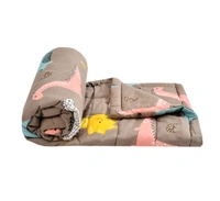 MORADO Glace Cotton Printed Reversible 150 GSM AC Comforter/Quilt/Blanket for Single Bed (60x90 Inches) Brown - 90x100 Inches, Brown