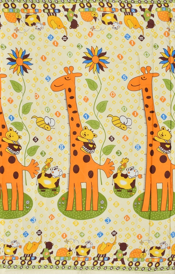 MORADO Glace Cotton Printed Reversible 150 GSM AC Comforter/Quilt/Blanket for Single Bed (60x90 Inches) Lemon Yellow - 90x100 Inches, Lemon Yellow