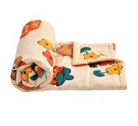 MORADO Glace Cotton Printed Reversible 150 GSM AC Comforter/Quilt/Blanket for Single Bed (60x90 Inches) Light Peach - 90x100 Inches, Light Peach