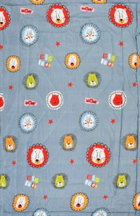 MORADO Glace Cotton Printed Reversible 150 GSM AC Comforter/Quilt/Blanket for Single Bed (60x90 Inches) Grey - 90x100 Inches, Gray