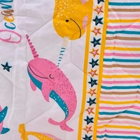 MORADO Glace Cotton Printed Reversible 150 GSM AC Comforter/Quilt/Blanket for Single Bed (60x90 Inches) White - 90x100 Inches, White