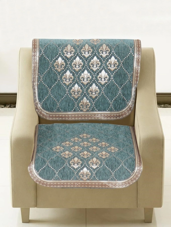 MORADO 5 Seater Sofa Cover Sofa Panel Premium Quality, Chenille for Ultimate Protection and Style Durable, 3+1+1 Settee Slipcover in Sea Green, - Sea Green