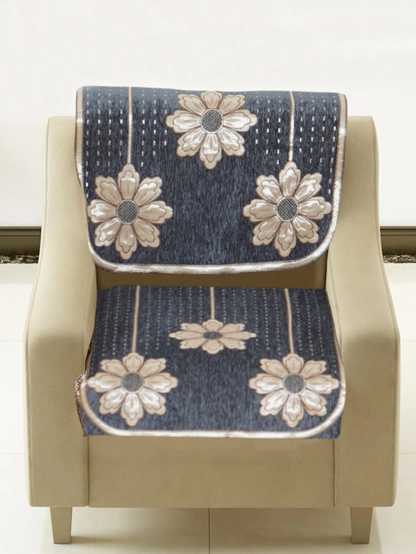 MORADO 5 Seater Sofa Cover Sofa Panel Premium Quality, Chenille for Ultimate Protection and Style Durable, 3+1+1 Settee Slipcover in Dark Grey, - Dark Grey