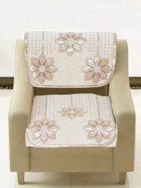 MORADO 5 Seater Sofa Cover Sofa Panel Premium Quality, Chenille for Ultimate Protection and Style Durable, 3+1+1 Settee Slipcover in Off White, - Off White