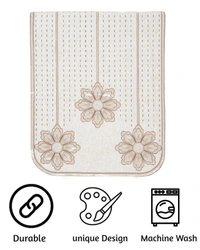 MORADO Chenille 3 Seater Sofa Covers Slip Cover for Living Room, Drawing Room and Office (3 Sitting Sofa Cover - Off White) - Off White