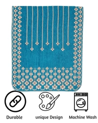 MORADO Chenille 3 Seater Sofa Covers Slip Cover for Living Room, Drawing Room and Office (3 Sitting Sofa Cover - Aqua) - Aqua