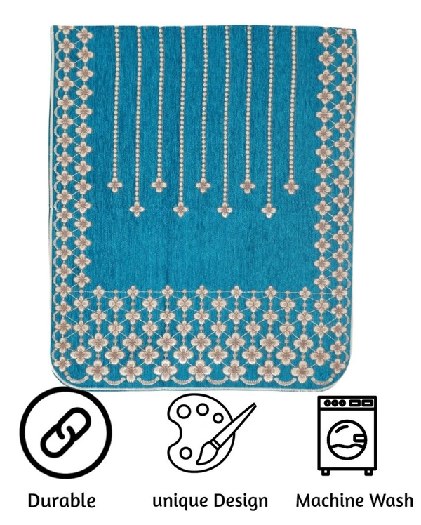 MORADO Chenille 3 Seater Sofa Covers Slip Cover for Living Room, Drawing Room and Office (3 Sitting Sofa Cover - Aqua) - Aqua