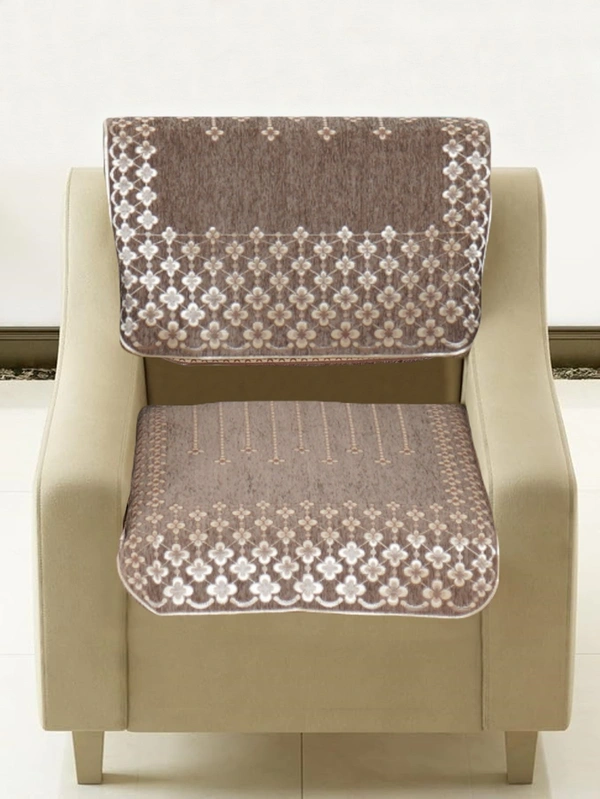 MORADO 5 Seater Sofa Cover Sofa Panel Premium Quality, Chenille for Ultimate Protection and Style Durable, 3+1+1 Settee Slipcover in Brown, - Brown