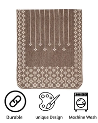 MORADO Chenille 3 Seater Sofa Covers Slip Cover for Living Room, Drawing Room and Office (3 Sitting Sofa Cover - Brown) - Brown