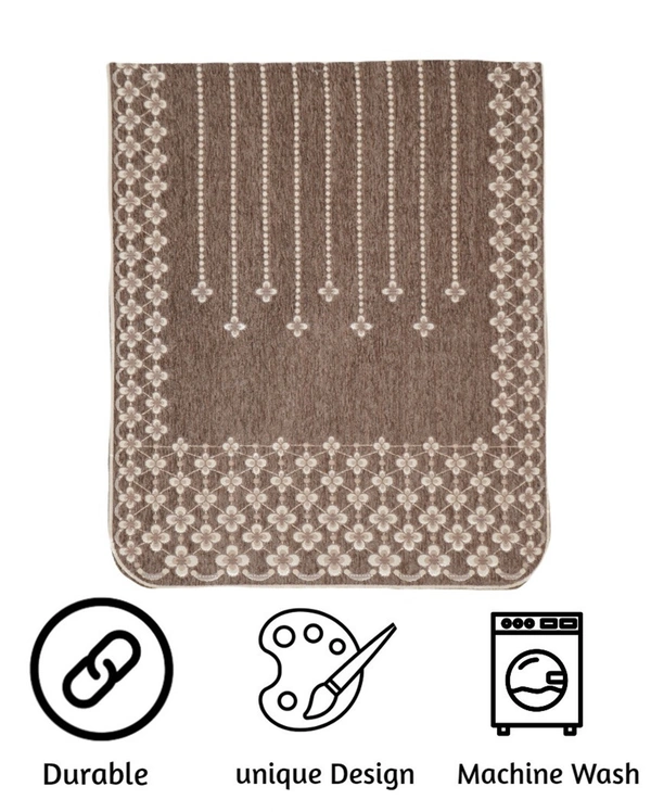 MORADO Chenille 3 Seater Sofa Covers Slip Cover for Living Room, Drawing Room and Office (3 Sitting Sofa Cover - Brown) - Brown