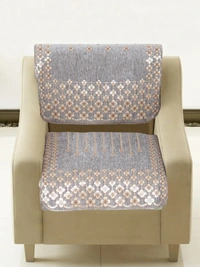 MORADO 5 Seater Sofa Cover Sofa Panel Premium Quality, Chenille for Ultimate Protection and Style Durable, 3+1+1 Settee Slipcover in Light Grey, - Light Grey