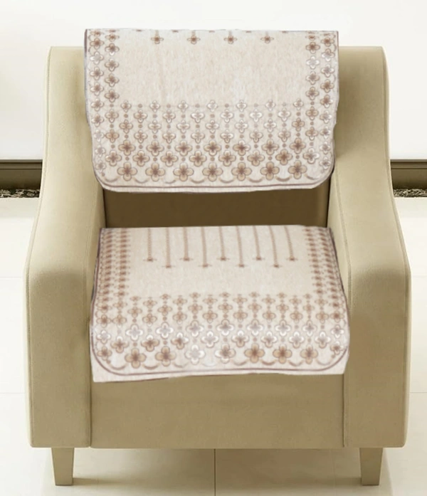 MORADO 5 Seater Sofa Cover Sofa Panel Premium Quality, Chenille for Ultimate Protection and Style Durable, 3+1+1 Settee Slipcover in Off White, - Off White