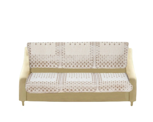MORADO 7 Seater Sofa Cover Sofa Panel Premium Quality, Chenille for Ultimate Protection and Style Durable, 3+2+2 Settee Slipcover in Off White, - Off White, Off White