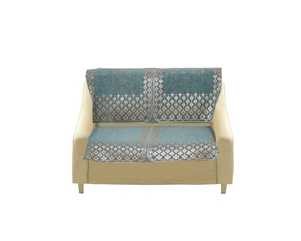 MORADO 7 Seater Sofa Cover Sofa Panel Premium Quality, Chenille for Ultimate Protection and Style Durable, 3+2+2 Settee Slipcover in Sea Green, - Sea Green
