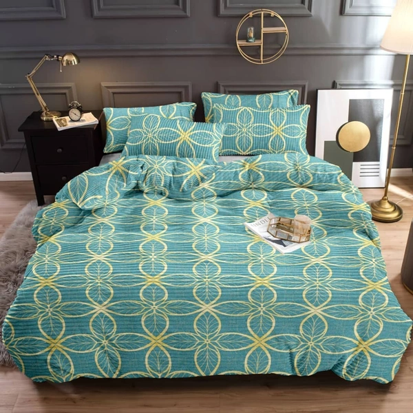 MORADO 190 GSM Flannel Super Soft Warm Double Bed Quilt Cover/Duvet Cover/Rajai Cover/Blanket Cover for Winters with Zipper -90x100 Inches, Teal - 90x100 Inches, Teal