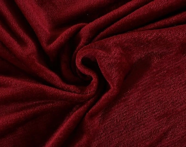 MORADO 190 GSM Flannel Super Soft Warm Double Bed Quilt Cover/Duvet Cover/Rajai Cover/Blanket Cover for Winters with Zipper -90x100 Inches, Vintage Maroon - 90x100 Inches, Vintage Maroon