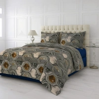 Morado MORADO 190 GSM Flannel Super Soft Warm Single Blanket for Winters - 60x90 Inches, Grey BrownCircle - Grey Brown Circle