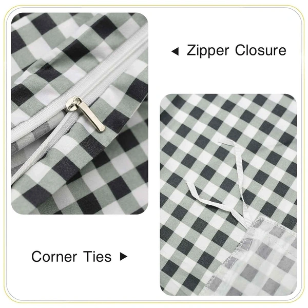 MORADO Glace Cotton Single Duvet Cover/Rajai Cover/Blanket Cover with Zipper (60x90 Inches) - 60x90 Inches, Grey